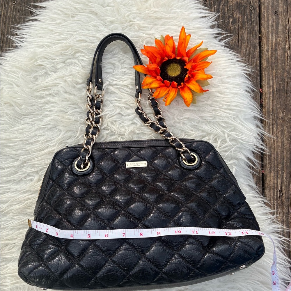 GORGEOUS KATE SPADE QUILTED leather LARGE black bag - Picture 5 of 11